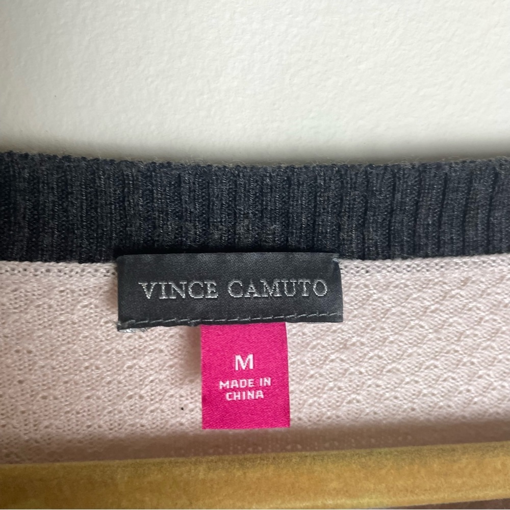Vince Camuto Color Block Crew Neck Long Sleeve Top - Picture 8 of 8